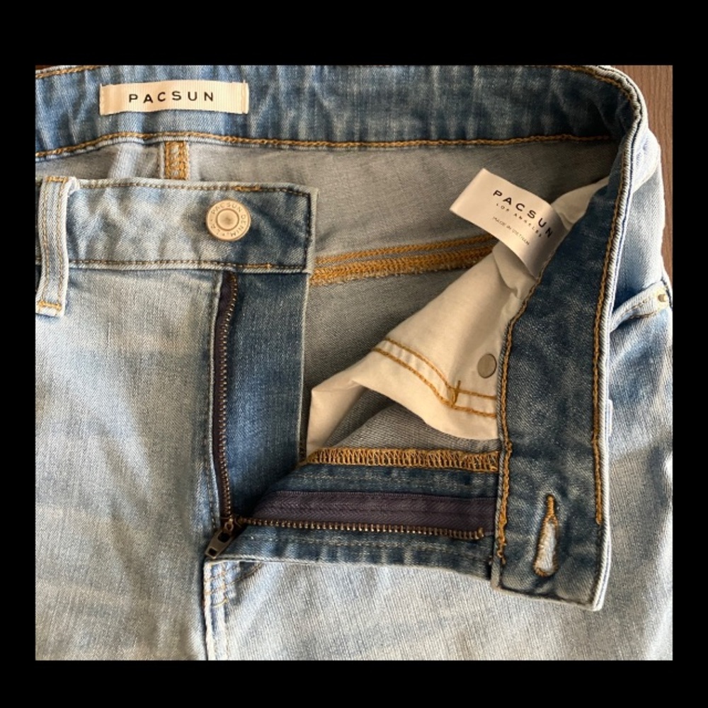 Pacsun Men’s Size 30x30 Light Indigo Blue Wash Stacked Stretch Skinny Jeans - Picture 5 of 12